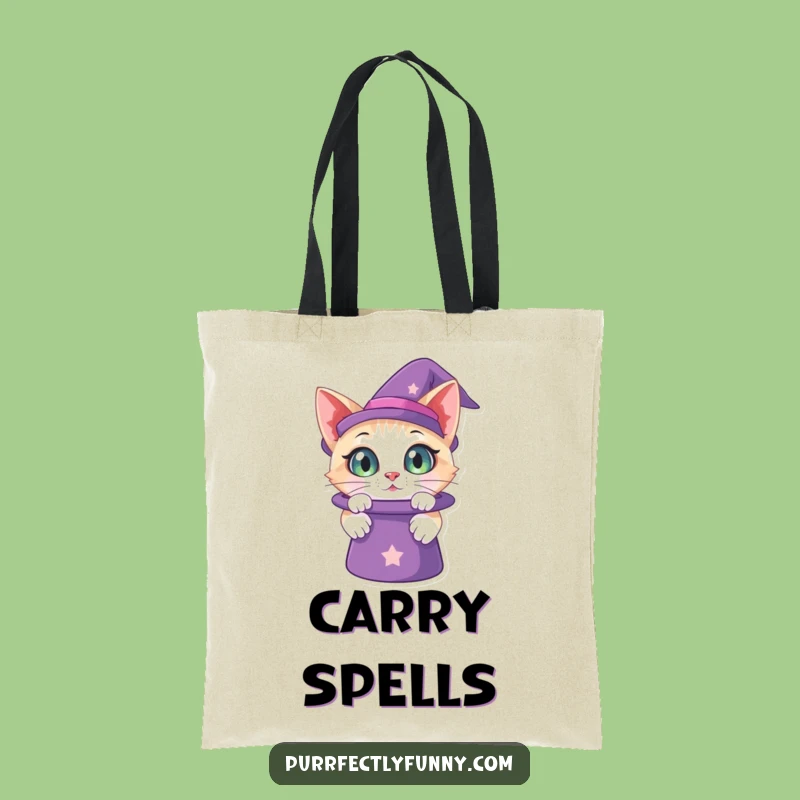 Funny Curious Cat Magic Hat Tote Bag: Stylish and Whimsical Accessory