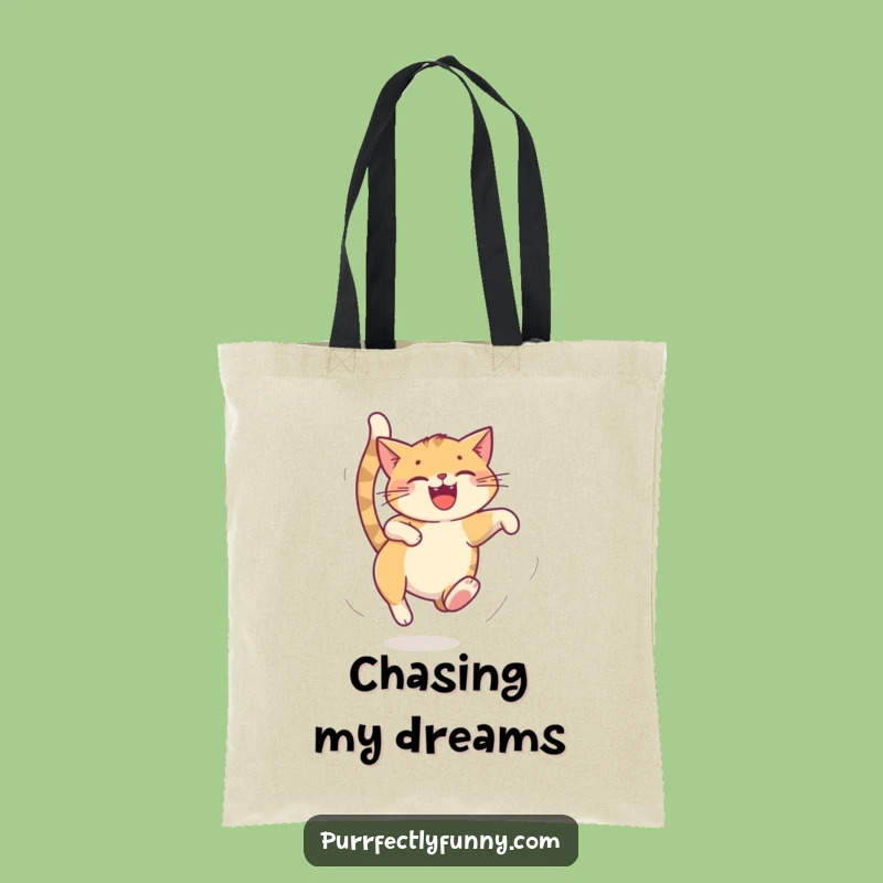 Funny Dizzy Cat Tail Chase Tote Bag - Carry Your Fun Everywhere!