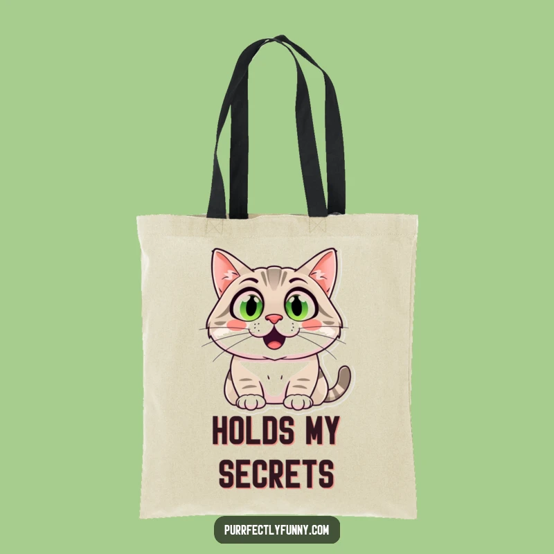 Funny Surprised Cat Tote Bag: Spacious and Hilarious Wide-Eyed Kitty Carry-All