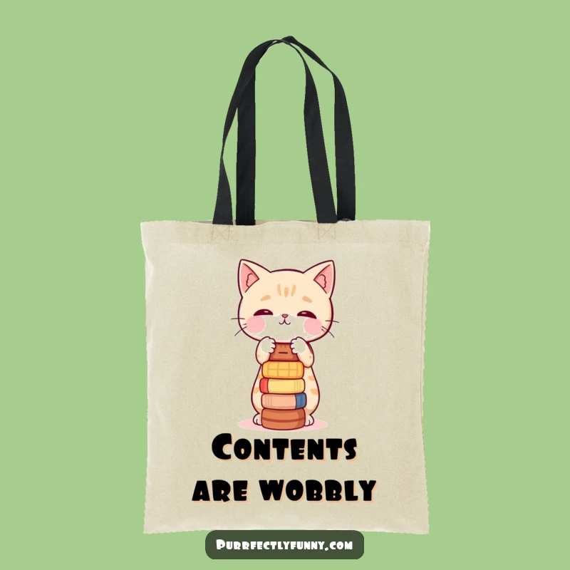 Funny Wobble Master Cat Tote Bag: Carry Your Life with Humor
