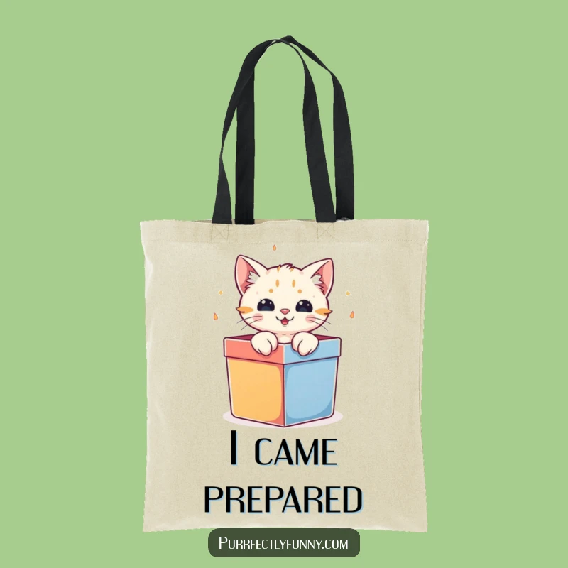 Funny Cat Gift Box Tote Bag: Carry Surprises, Hilarious Accessory Gift