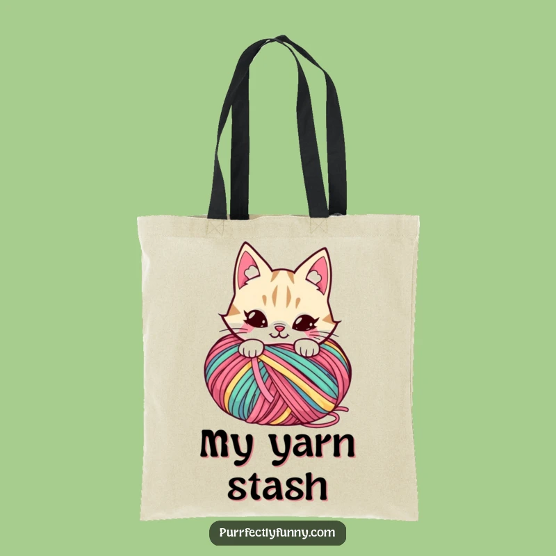 Funny Hide & Seek Cat Tote: Carry Your Playful Spirit